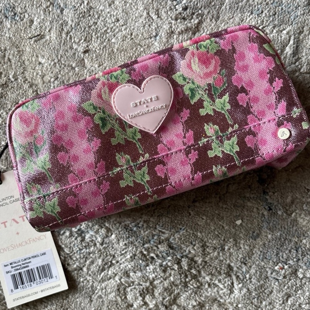 Lsf LoveShackFancy state pencil case / stationary pouch